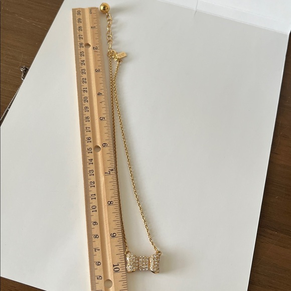 Kate Spade Gold Tone Bow Pendant Necklace - Picture 3 of 8